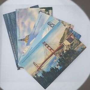 (5) Vintage Linen Postcards of San Francisco
